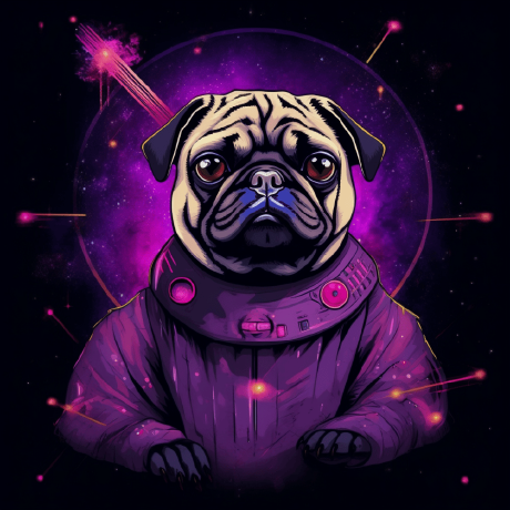 Michalis Vasileiadis Profile Picture - Futuristic Pug Astronaut